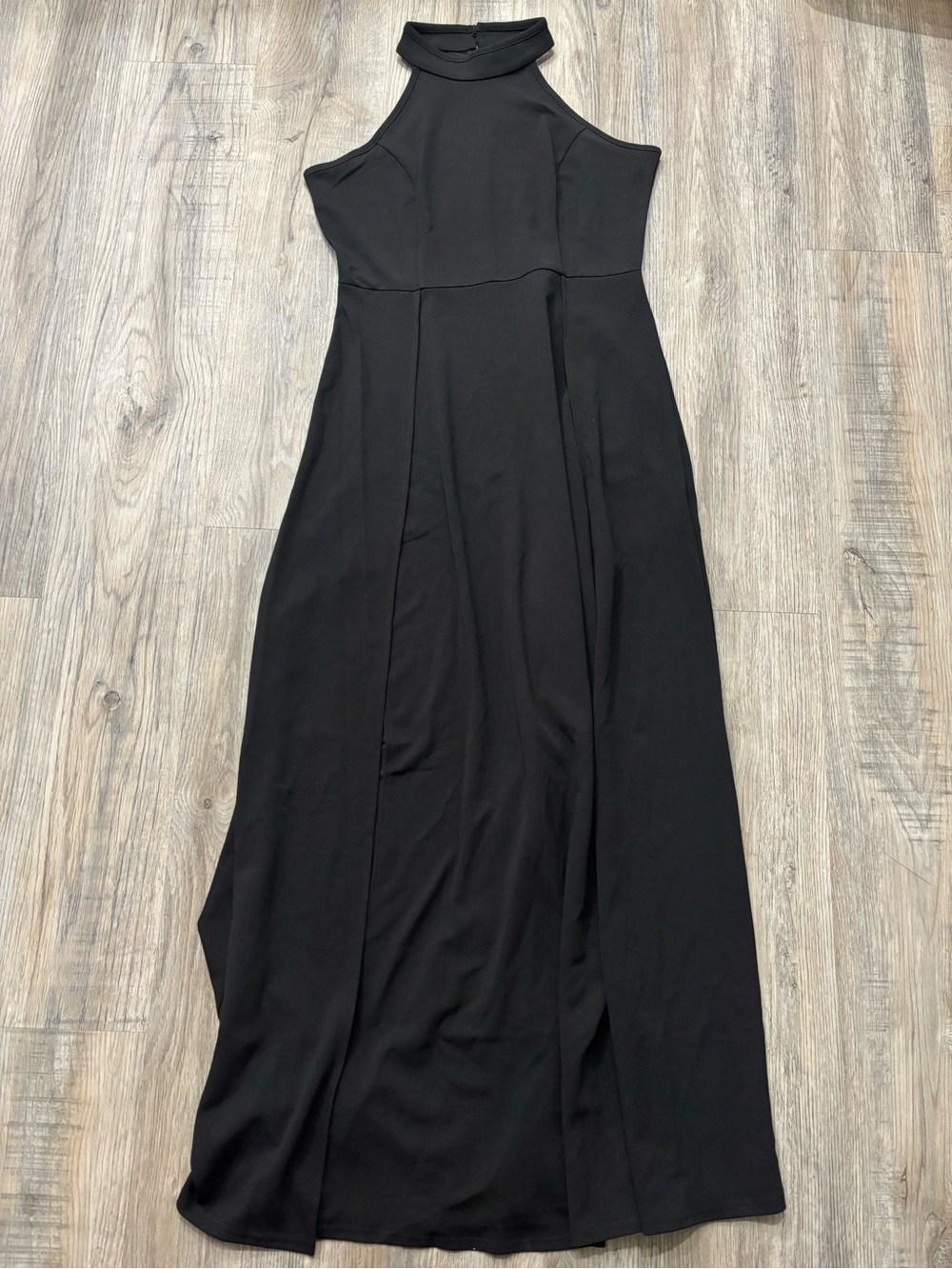 Elegant Black High-Neck Maxi Dress - Women
